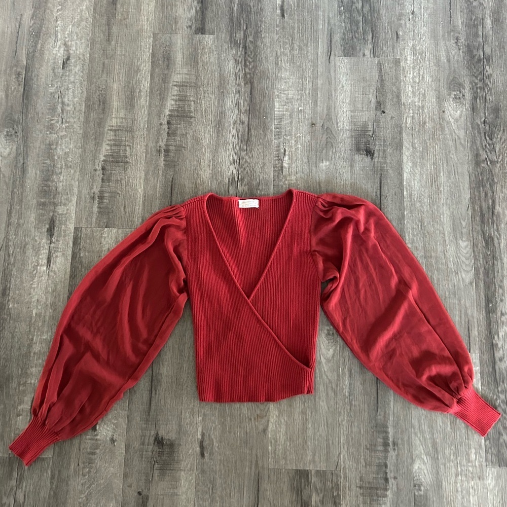 NWOT Urban Outfitters Top with Sheer Sleeves S